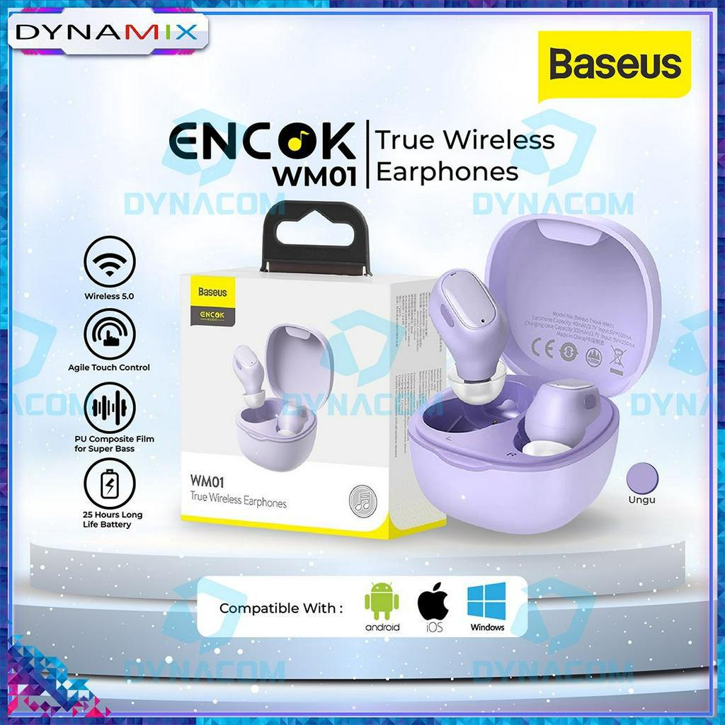 [SALE] Ready stock Baseus Encok WM01 True Wireless Bluetooth Earphone Mini Earbuds TWS