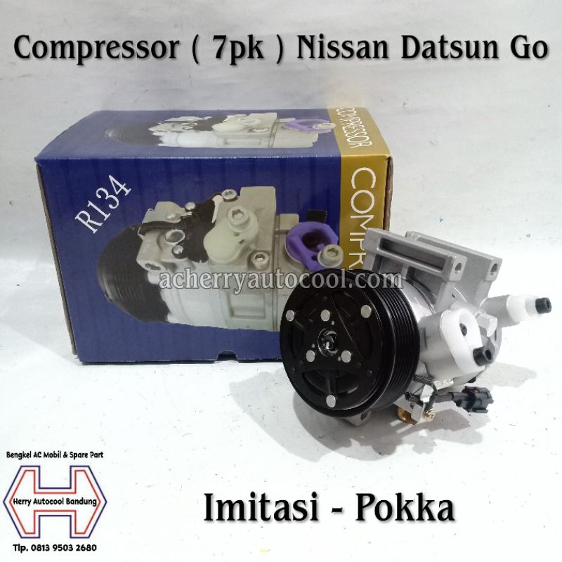 Compressor - Kompressor Ac Mobil Nissan Datsun GO - Imitasi ( 7pk)