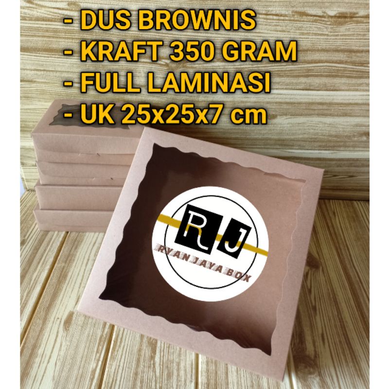 

Dus brownis/ Kraft laminating 350gram UK 25x25x7 cm