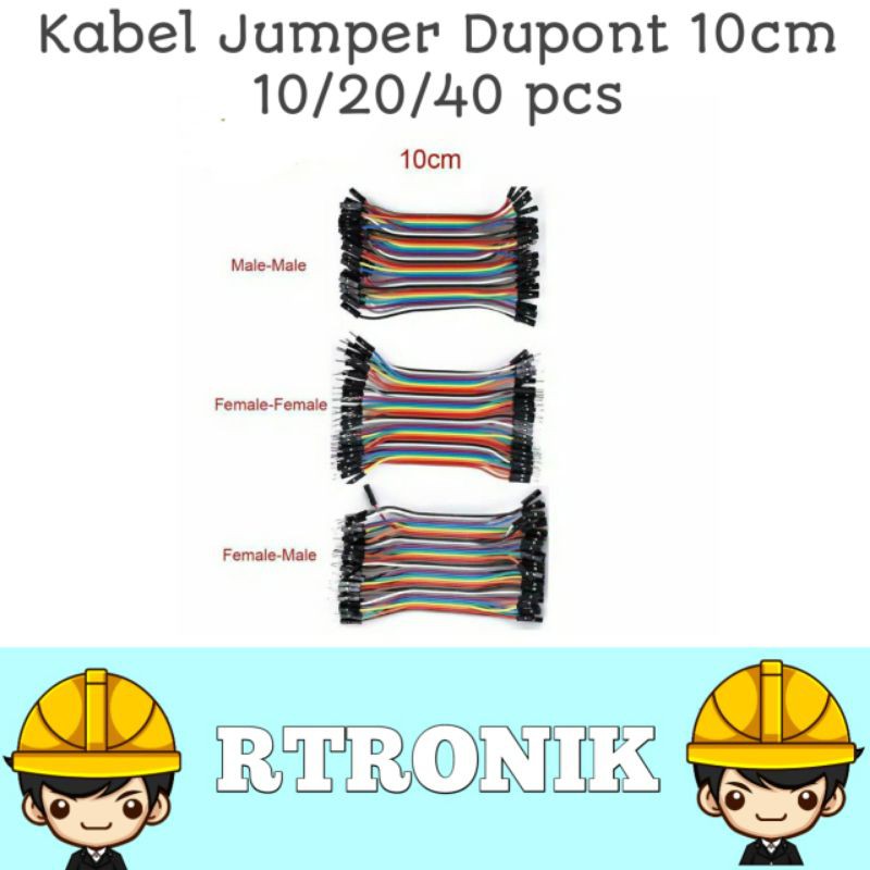 kabel jumper kabel dupont 10cm male-male / male-female / female-female