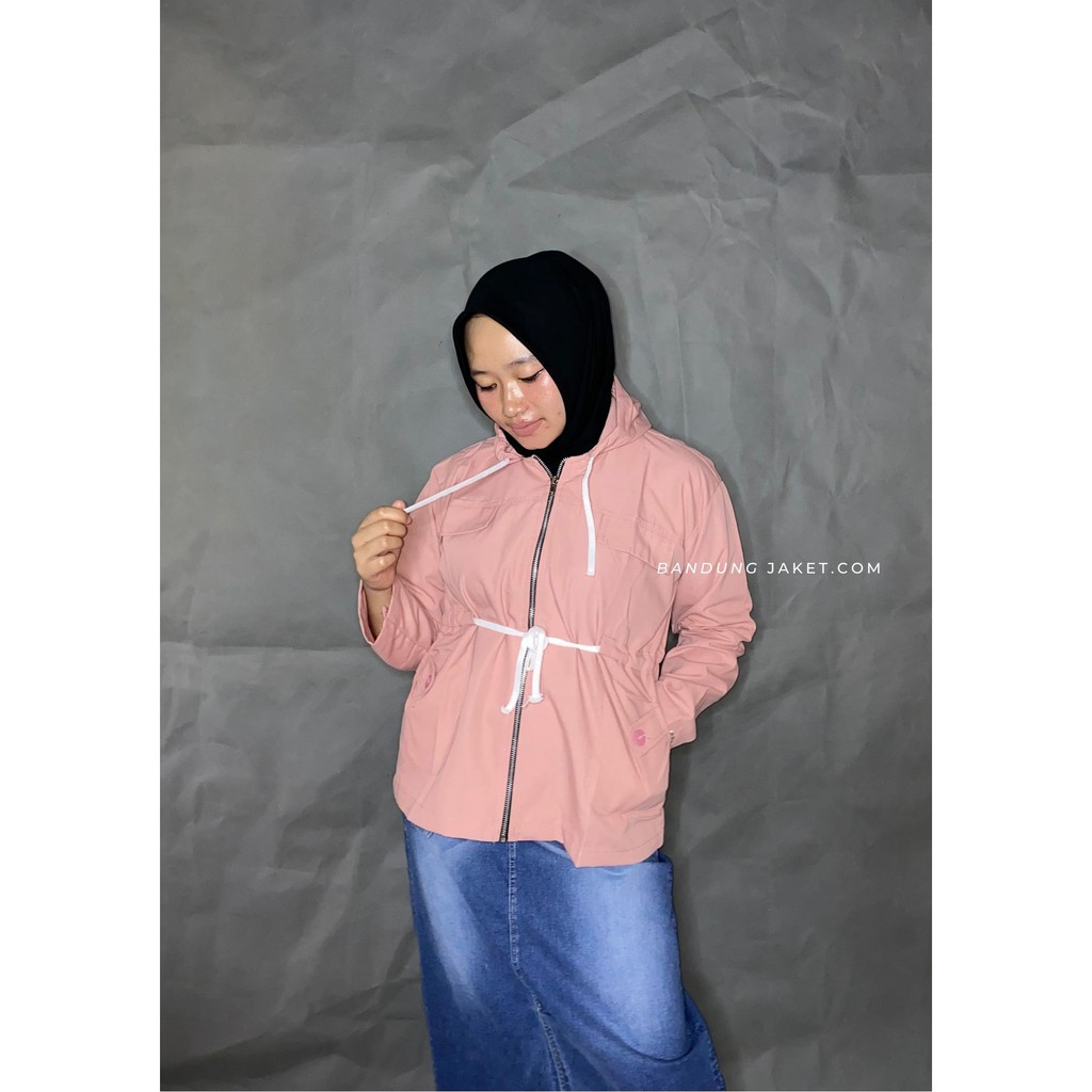 JAKET MERLIN PARKA HOODIE || Jaket Semi Parka cewek