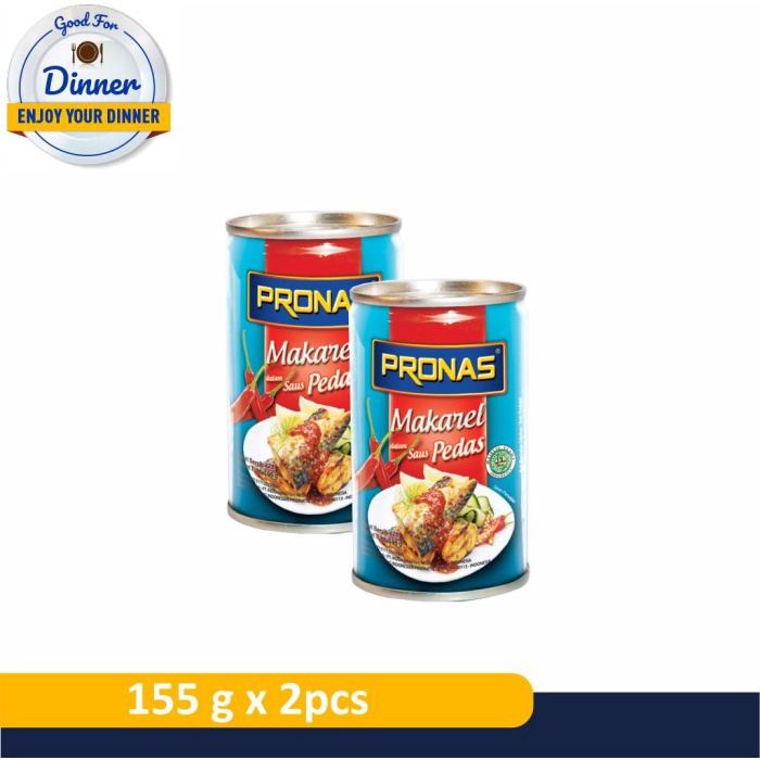 

f0fjhubfe00 Pronas Mackerel Dalam Saus Pedas 155 G Bundling 2 Pcs DsGk