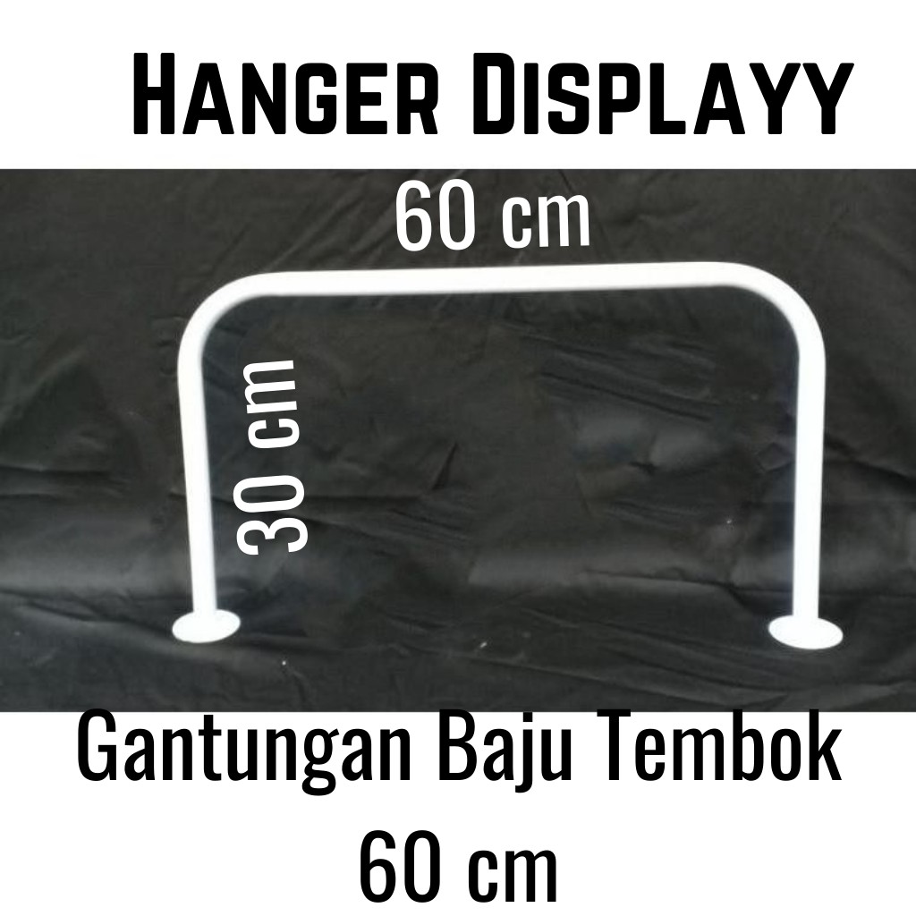 Gawang Baju Dinding 60 cm / Gantungan Baju Tembok 60 cm