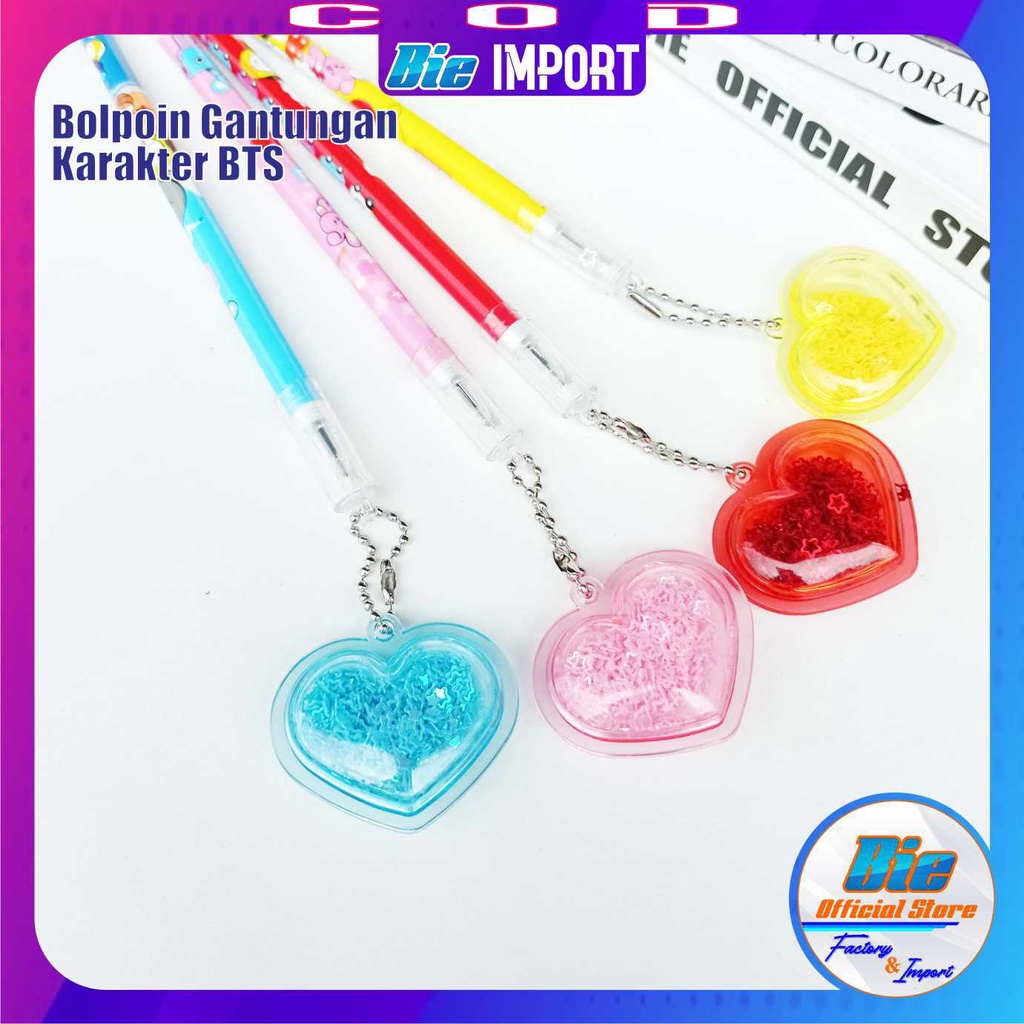 Bolpoint Gel Karakter BTS Love Lucu Premium