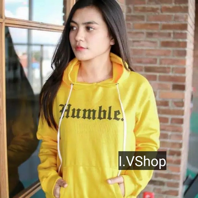 SWEATER POLOS HOODIE JUMPER HUMBLE PRIA WANITA SIZE M - XXL