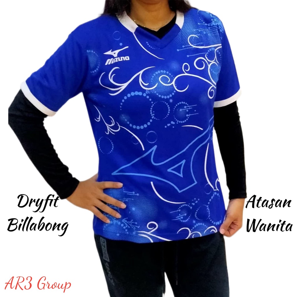 Baju atasan wanita baju olahraga wanita kaos dewasa/remaja kaos volly kaos badminton baju wanita motif terbaru