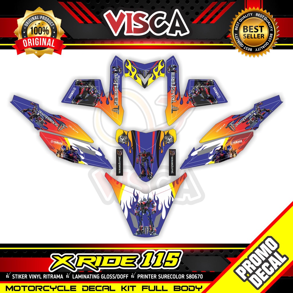 Decal X Ride 115 Full Body Stiker X Ride 115 Full Body Striping X Ride 115 Full Body Decal Hologram 