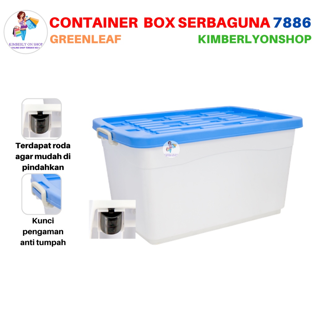 Container Box Tempat Penyimpan 280 Liter 7886 Sierra Green Leaf