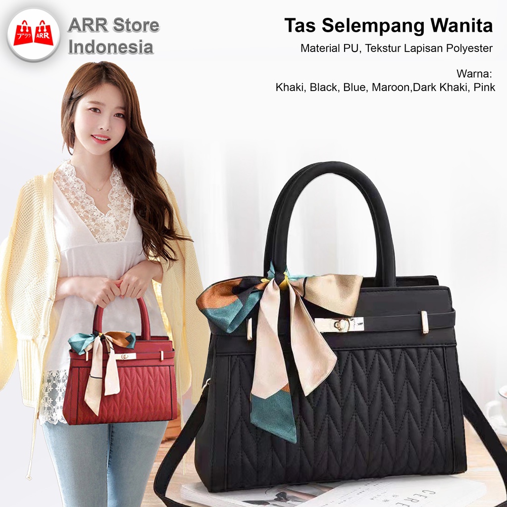 Tas Selempang Wanita Sling Bag Tas Bahu Wanita Import Syal Sutra