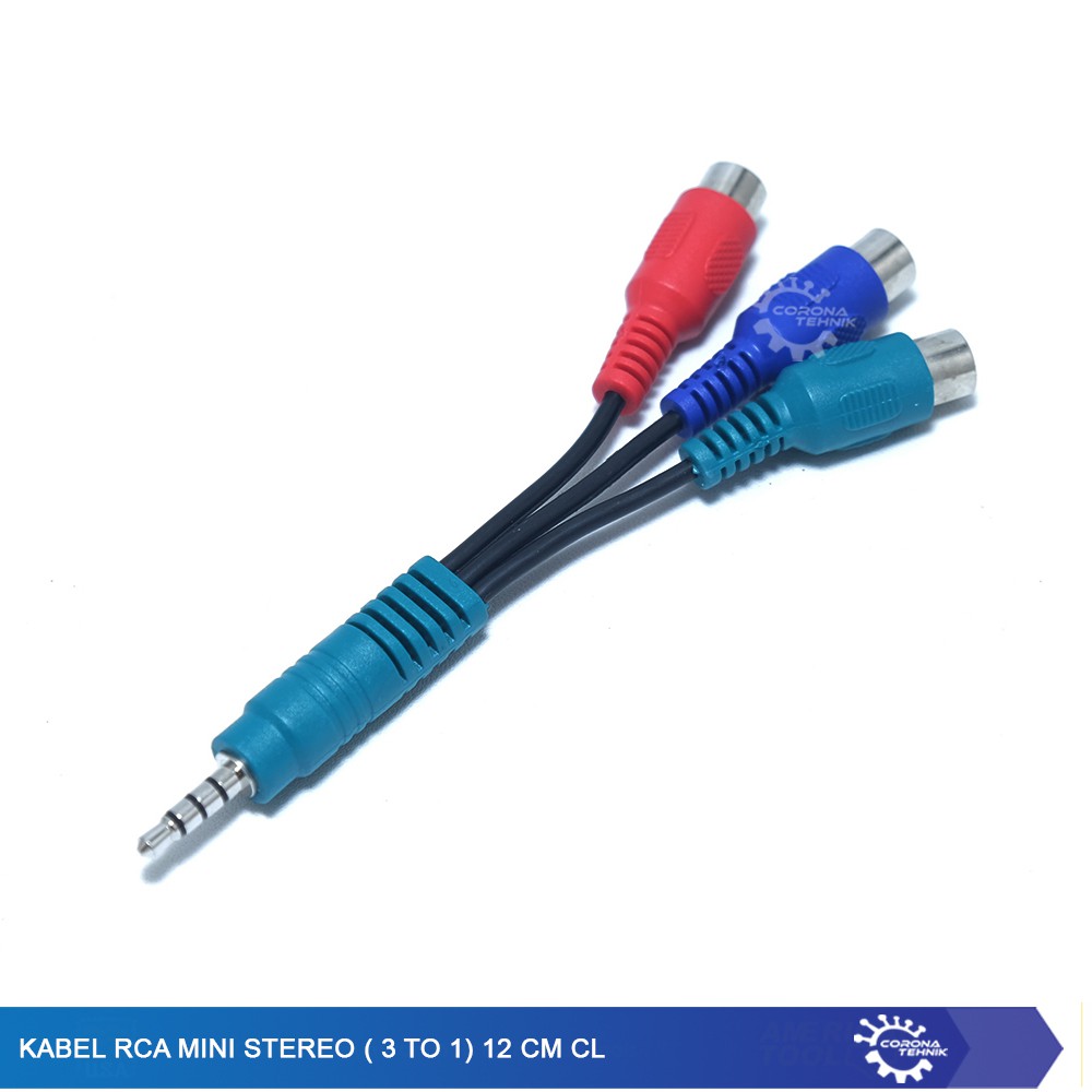 Kabel RCA - Mini Stereo ( 3 to 1 ) 10 cm - CL