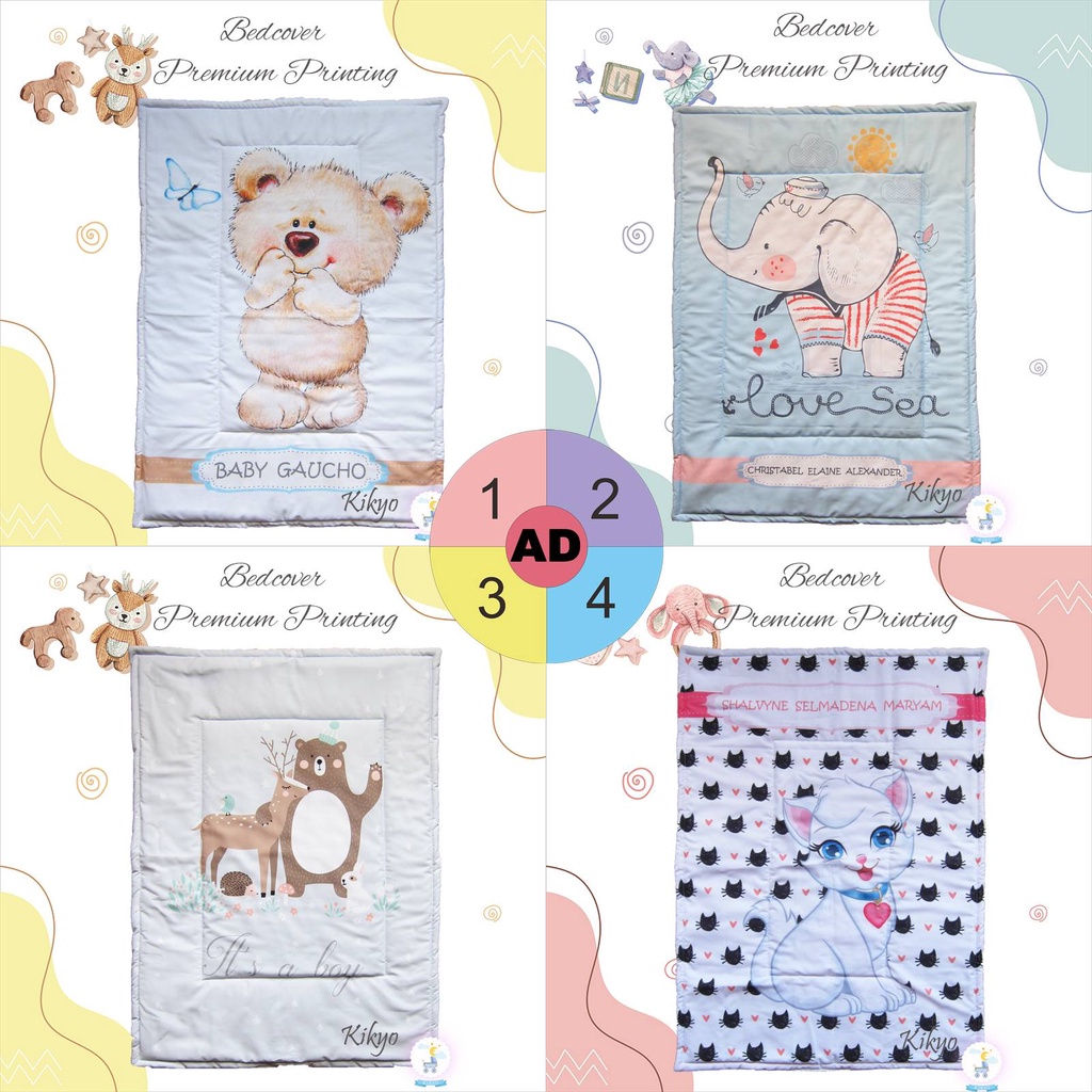 Selimut nama bayi / bedcover nama bayi premium printing / selimut topi bayi / hoodie blanket baby / hoodie blanket bayi