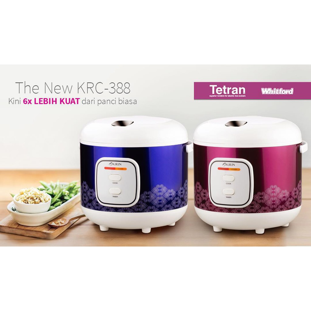 Kirin Rice Cooker 2 Liter KRC-388 BLUE/ MAGENTA