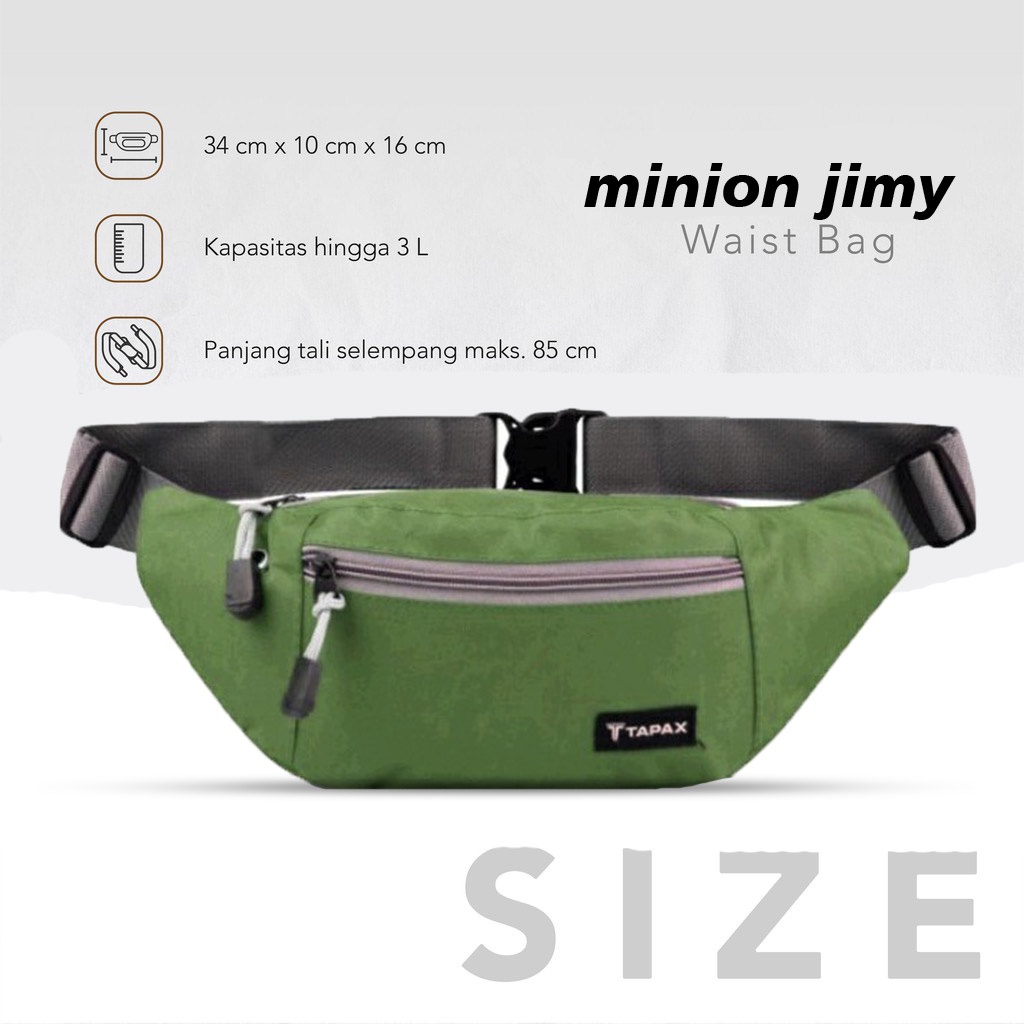 Tas Waistbag Selempang Pria Casual Minion Jimmy Zetshop