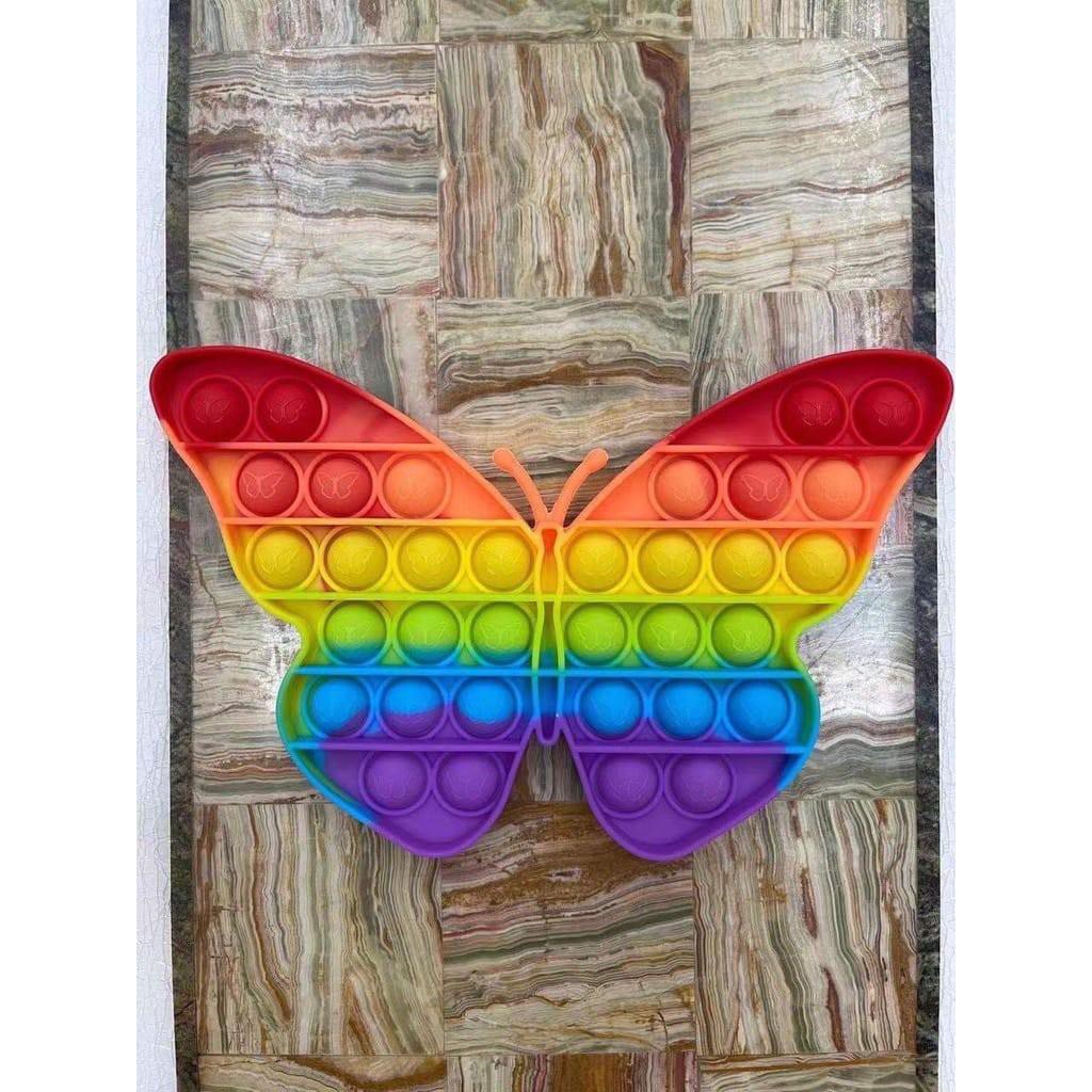 Pop It Rainbow Unicorn Fidget Toy Langka Murah Berkualitas Unik Mainan Edukasi Edukatif Free Gundu-kupu