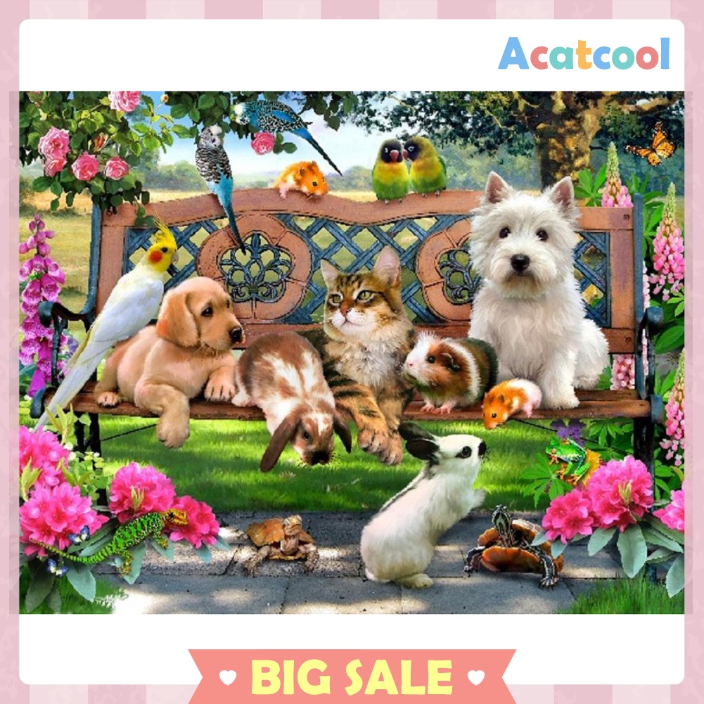 5D DIY Diamond Painting Animal Park Cross Stitch Embroidery Rhinestones