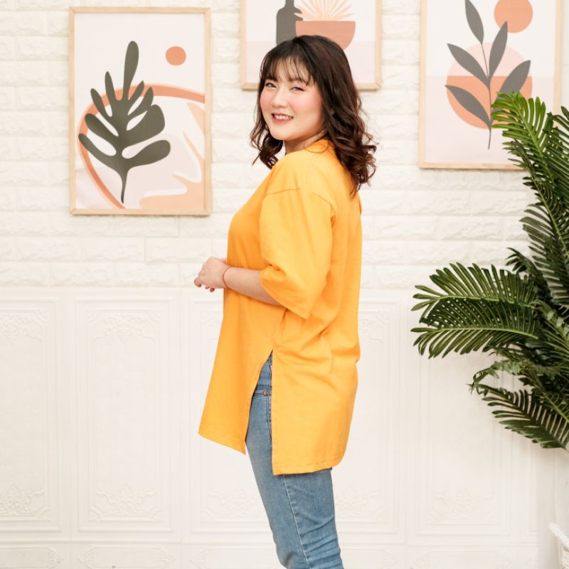 KAOS OVERSIZE KATUN COMBED WANITA KAOS JUMBO 24S