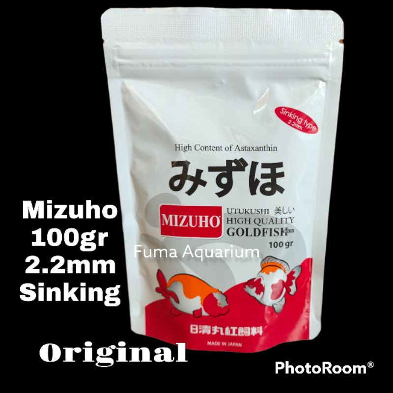 MIZUHO GOLDFISH 100gr Sinking/tenggelam 2.2mm Makanan Ikan mas koki pakan ikan Pelet Ikan