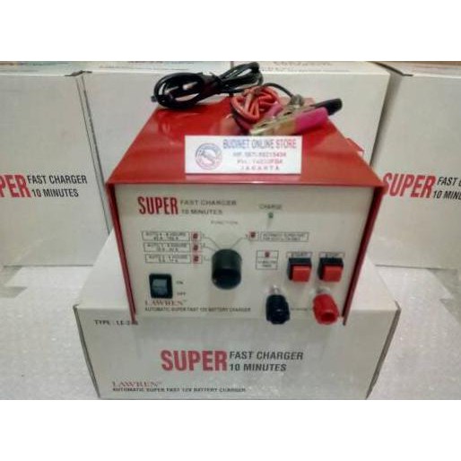 PROMO lawren super fast charger aki 12v otomatis