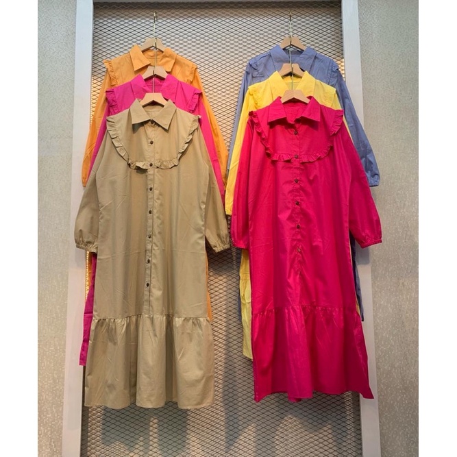 DRESS RUFFLE POPLIN IMPORT