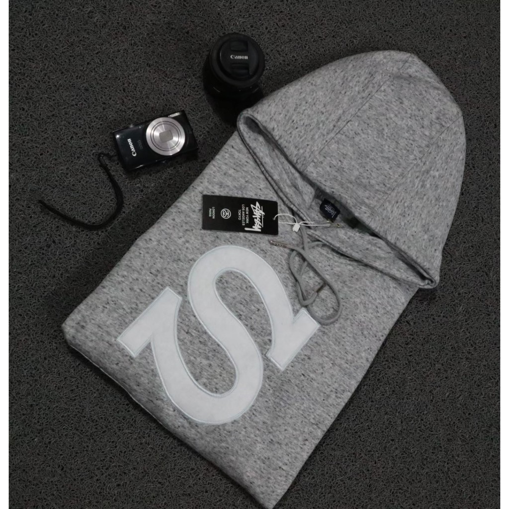 JAKET SWEATER HOODIE STUSSY LOGO S BORDIR ABU ABU AUTHENTIC PREMIUM HIGH QUALITY