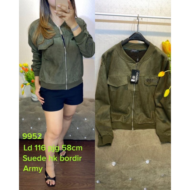 9952 jaket chaneL suede import