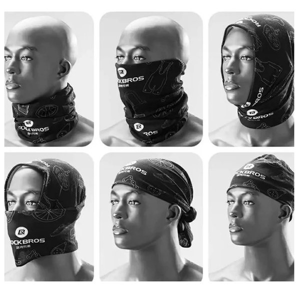 Buff ROCKBROS Balaclava ICE SLIK masker Kain Baff Hitam mask slayer Motor SEPEDA TOURING Helm fullfa