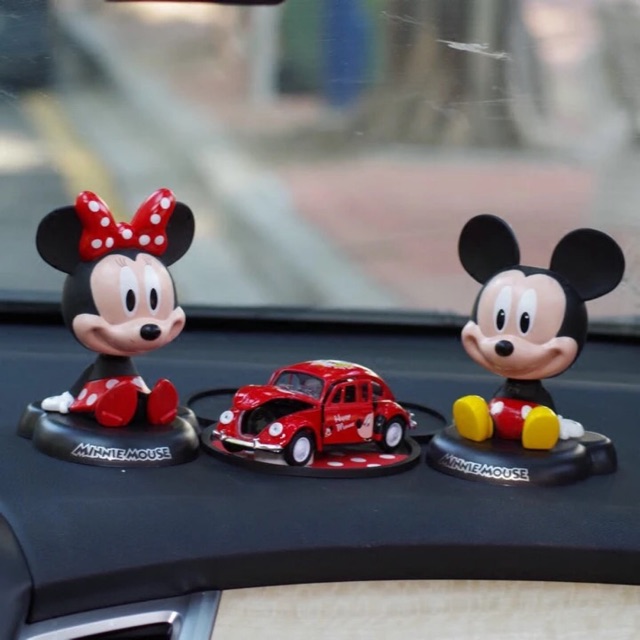 Boneka mickey hiasan dasbord mickey acc mobil  mobil boneka Pajangan Goyang Dashboard Mobil