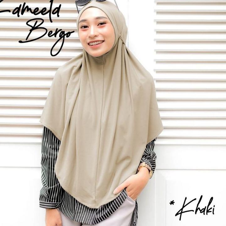 [PRODUK ZJZGY] Jilbab Hijab Kerudung Bergo Khimar Instan Syari Non Pet Tali Kameela Jersey Simple T9