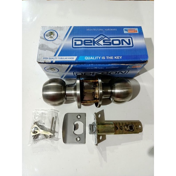 Kunci Bulat Dekson KC BL DKS 9587 BK SSS / Kunci bulat pintu kamar mandi Dekson