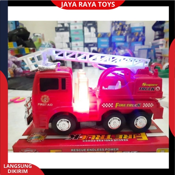 (PROMO) Mainan Mobil Pemadam Kebakaran Besar-Truck Damkar berlampu dan suara All Size Model Complete