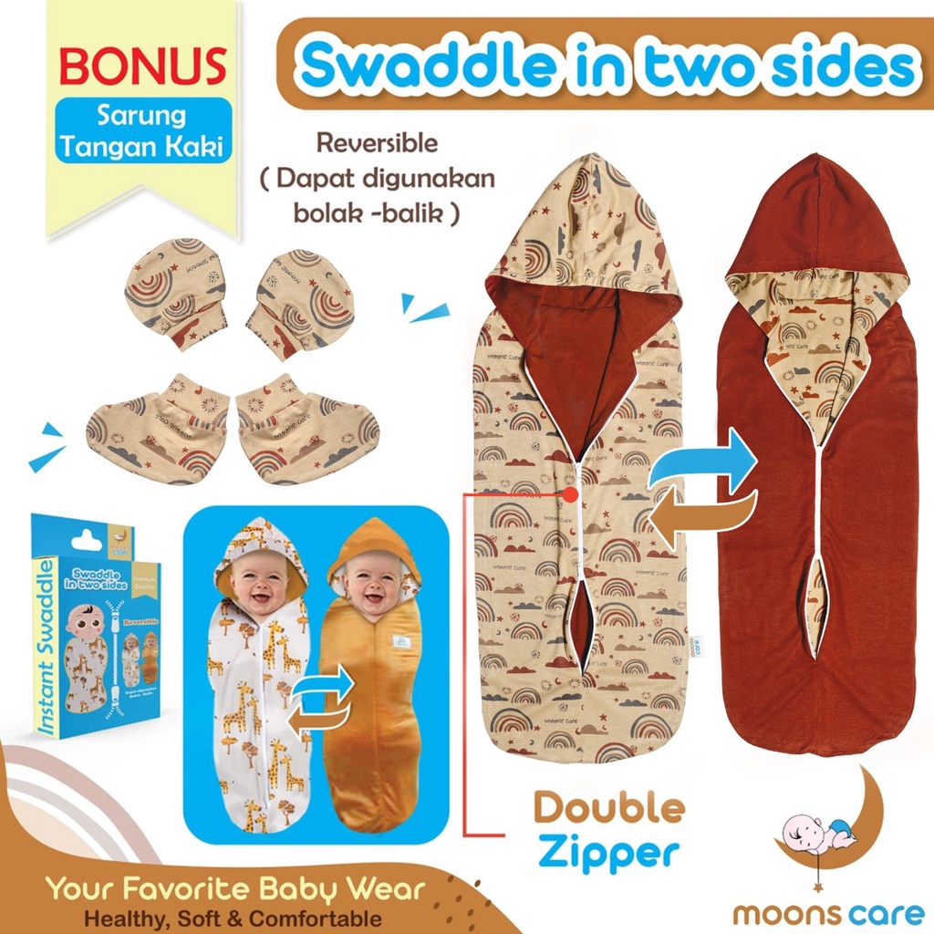 SNI Bedong Bolak Balik Dita Moons Care (2 sides) motif