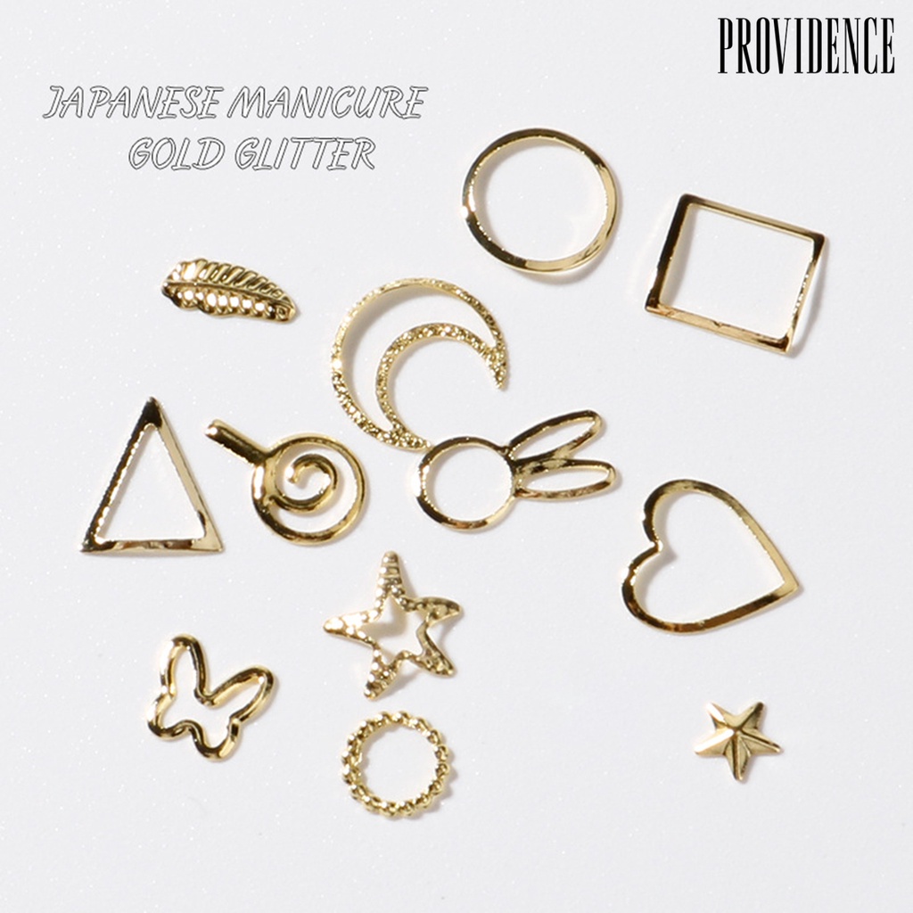 Providence 100pcs / Set Charms Rivet Metal Glitter 3d Untuk Dekorasi Nail Art / Manicure