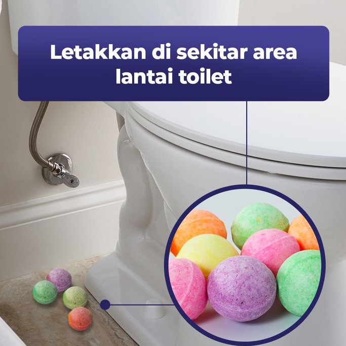 Kamper Swallow Toilet Colour Ball isi 5 pc pcs Kapur Baru Swalow Color Kamar Mandi Urinior Bola Bulat Warna Warni Balls isi5