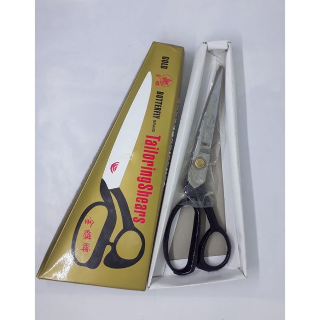 

Gunting kain gagang besi butterfly 8 dan 10 inch Gold Buterfly kupu bulu domba tailoring shears