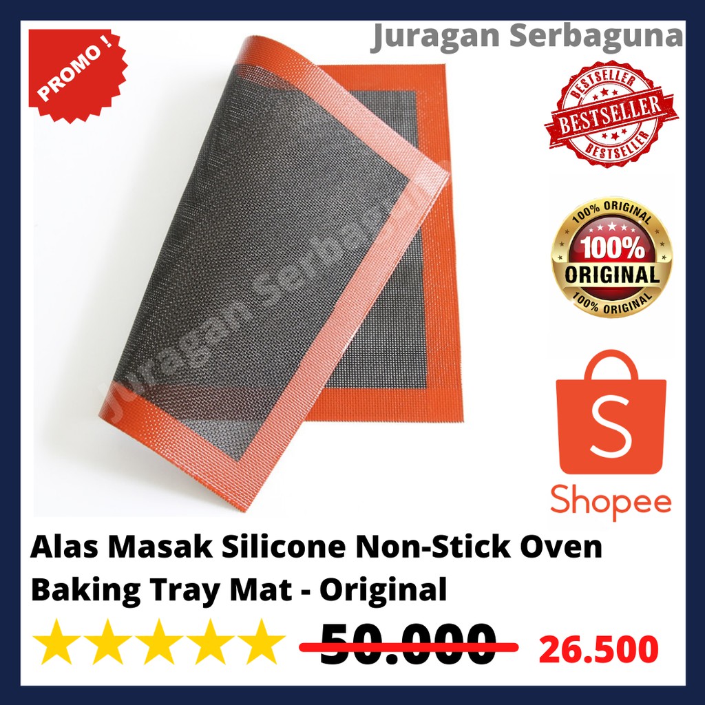 Alas Masak Silicone Non-Stick Oven Baking Tray Mat - Original