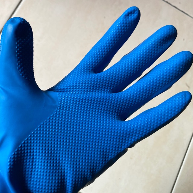 Sarung tangan karet panjang 30cm bahan kuat