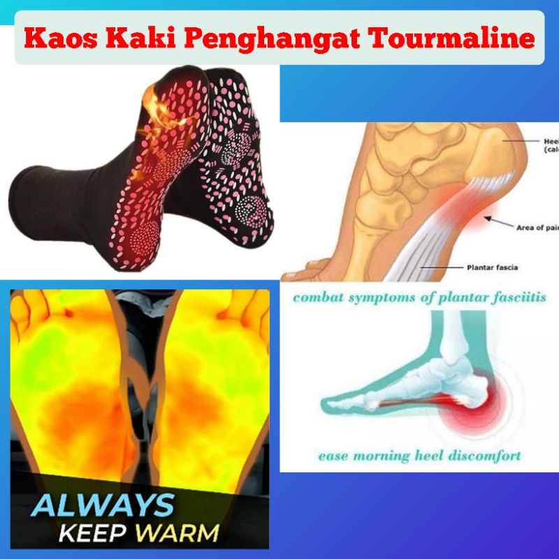 1 Pasang Kaos Kaki therapy Penghangat Pemanas Tormaline/ Kaos Kaki Magnetik