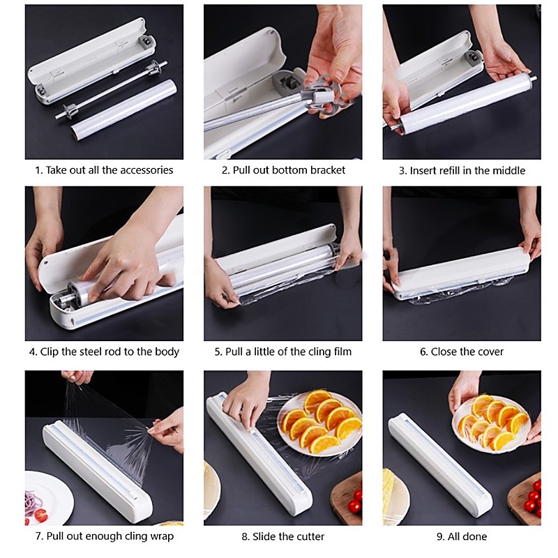 Cling Wrap Dispenser Alat Pemotong Food Plastic - Wrapping Plastik Wrap