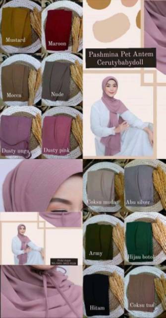 (pi) pashmima instan sof ped ori tali grosir pashmina sabiyan