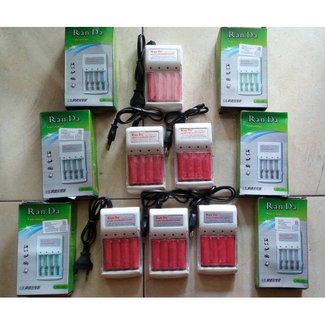 Charger Baterai Battery Batre AA A2 AAA A3 Rechargeable Ran Da Fast Charging