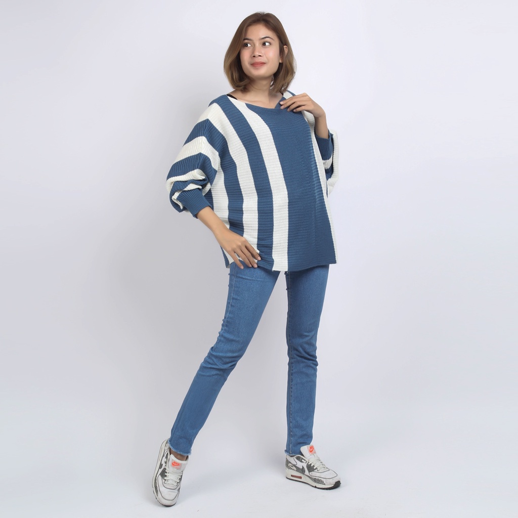 New Batwing Zebra oversize Cardigan Rajut Wanita