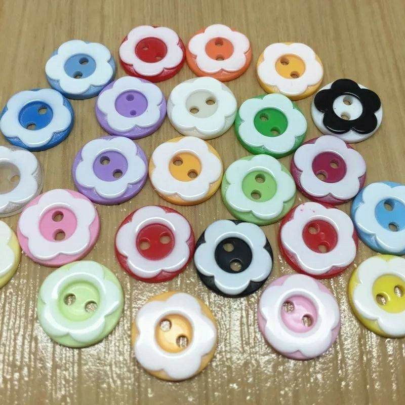 isi 144 Kancing Sakura 13 mm / Kancing Baju Bunga