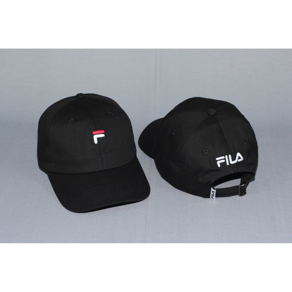 Topi Dadhat Fila Logo F Black & White