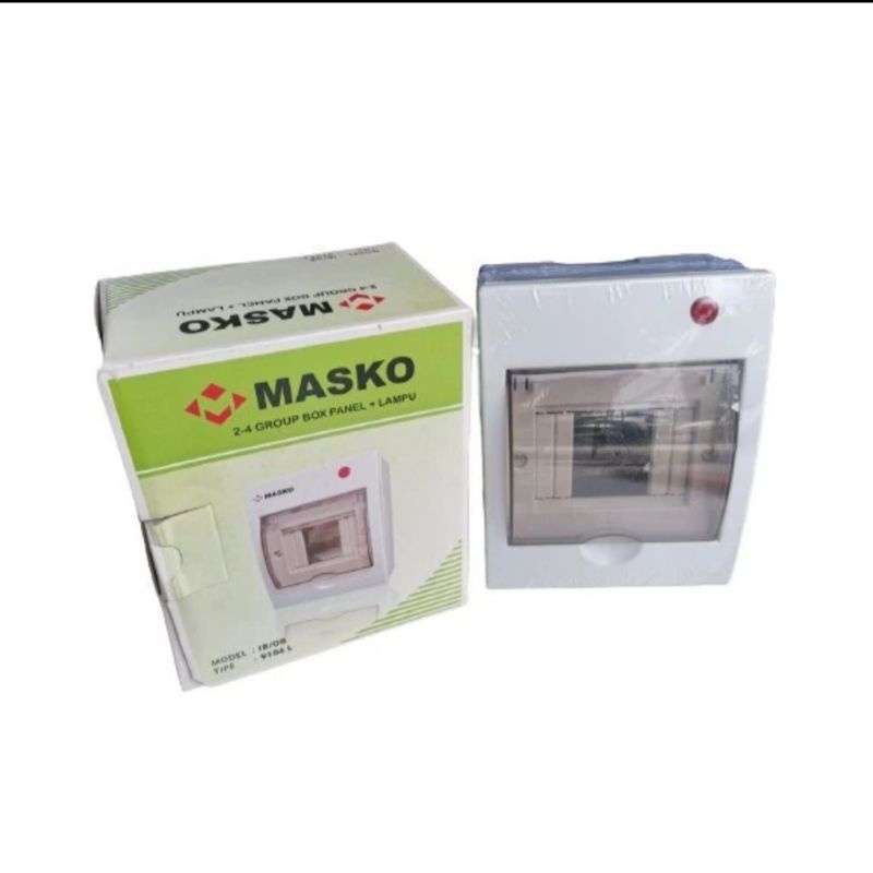 Masko Box Mcb IB OB 9104L 4 Group + lampu inbow outbow