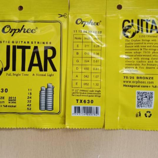 ● senar gitar orphee akustik acoustic 011 ℮