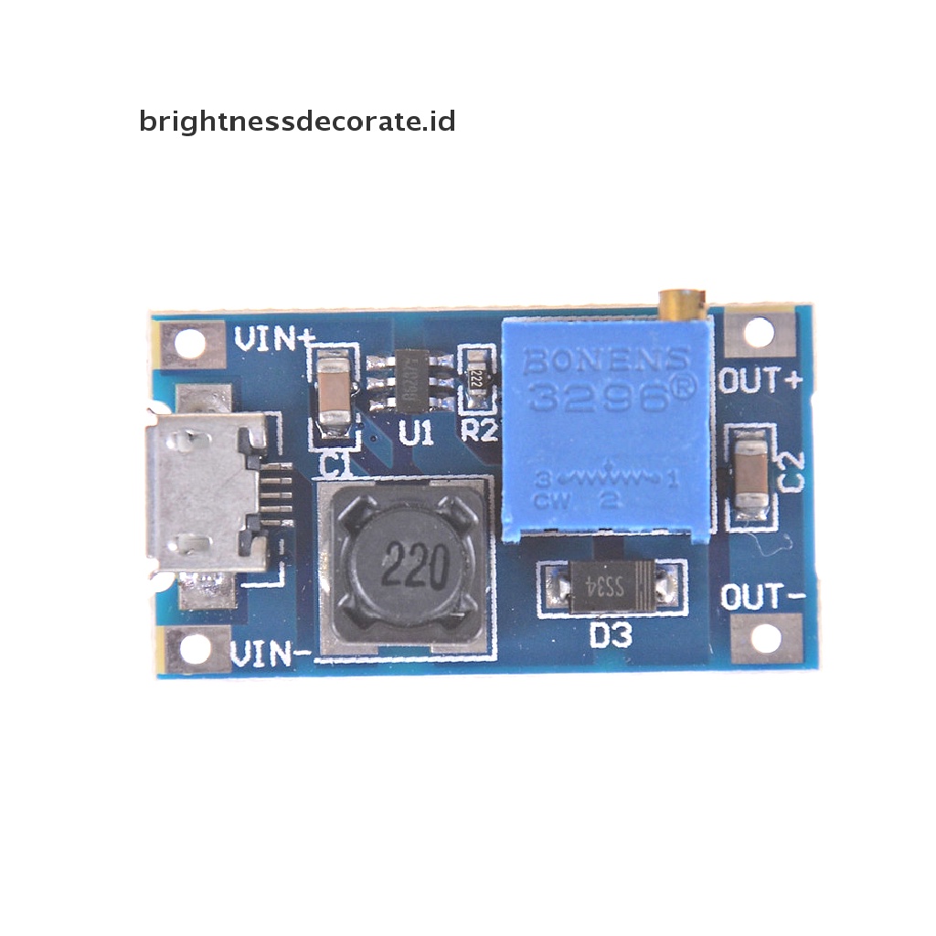 Modul Power DC-DC USB 2~24V to 5~28V 2A Adjustable