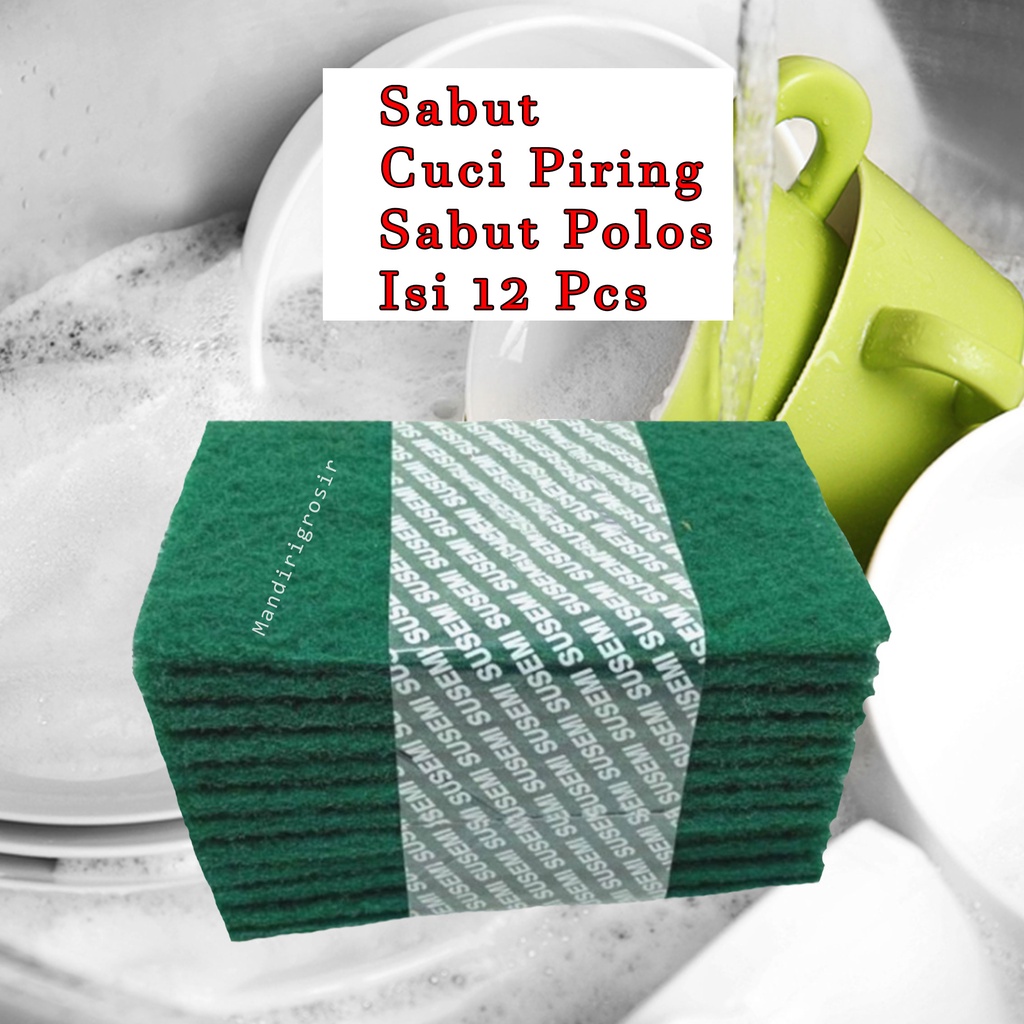 Sabut Polos * Susemi * Sanlight * Sabut Cuci Piring * 12pcs