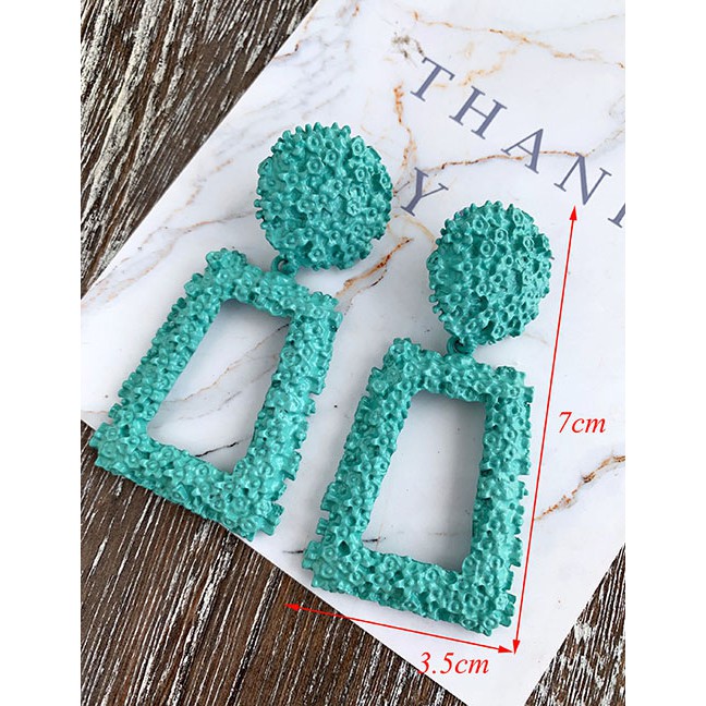 LRC Anting Tusuk Fashion Green Alloy Diamond Earrings F66528