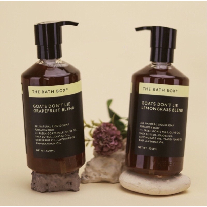 THE BATH BOX - Goats Don't Lie Lemongrass & Grapefruit Blend Liquid Soap (Essential Oil, Eczema, Pso