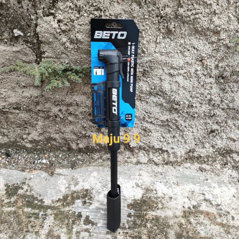 Pompa Mini 1 Way Plastik Portable BETO Mini Pump 2 in 1 Pompa sepeda Pentil Kecil dan Pentil Besar